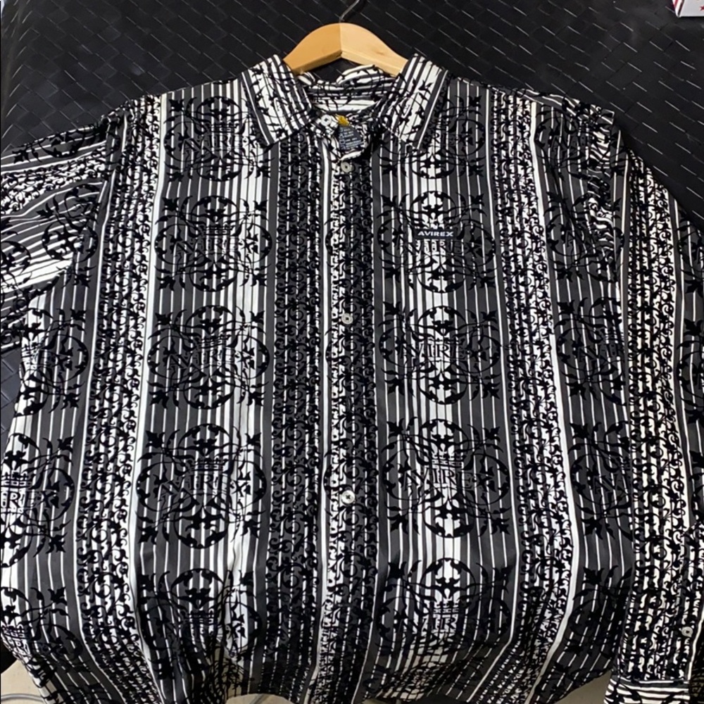 Avirex Cotton Raised Design Dress Shirt.